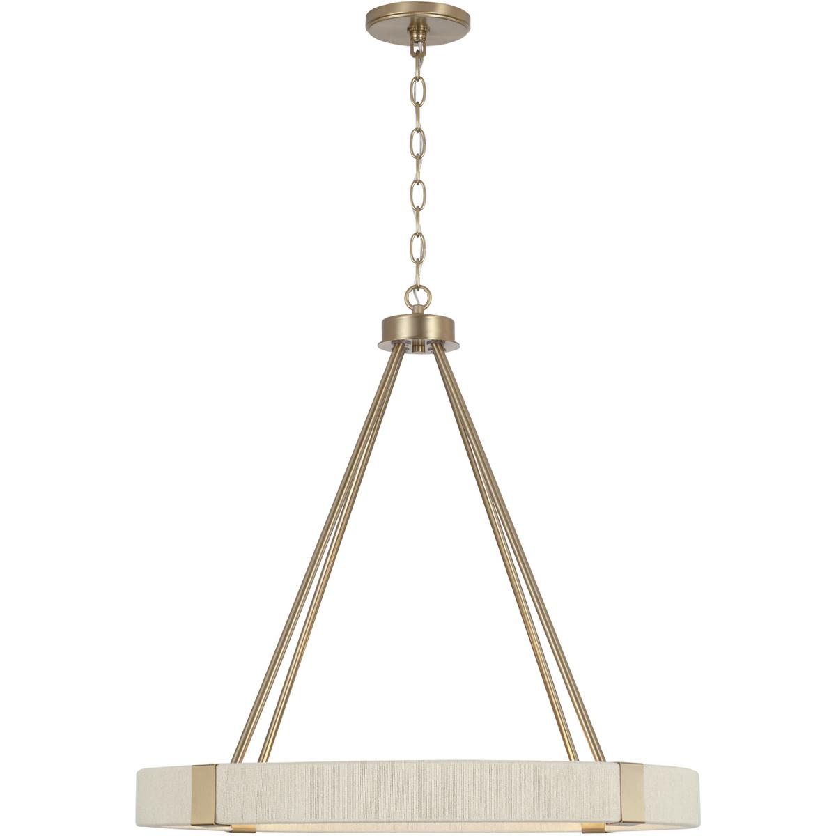 Lighting New York R-449841MA Capital Lighting Delaney 4 Light 26 inch Matte Brass Chandelier Ceiling Light 449841MA - Open Box