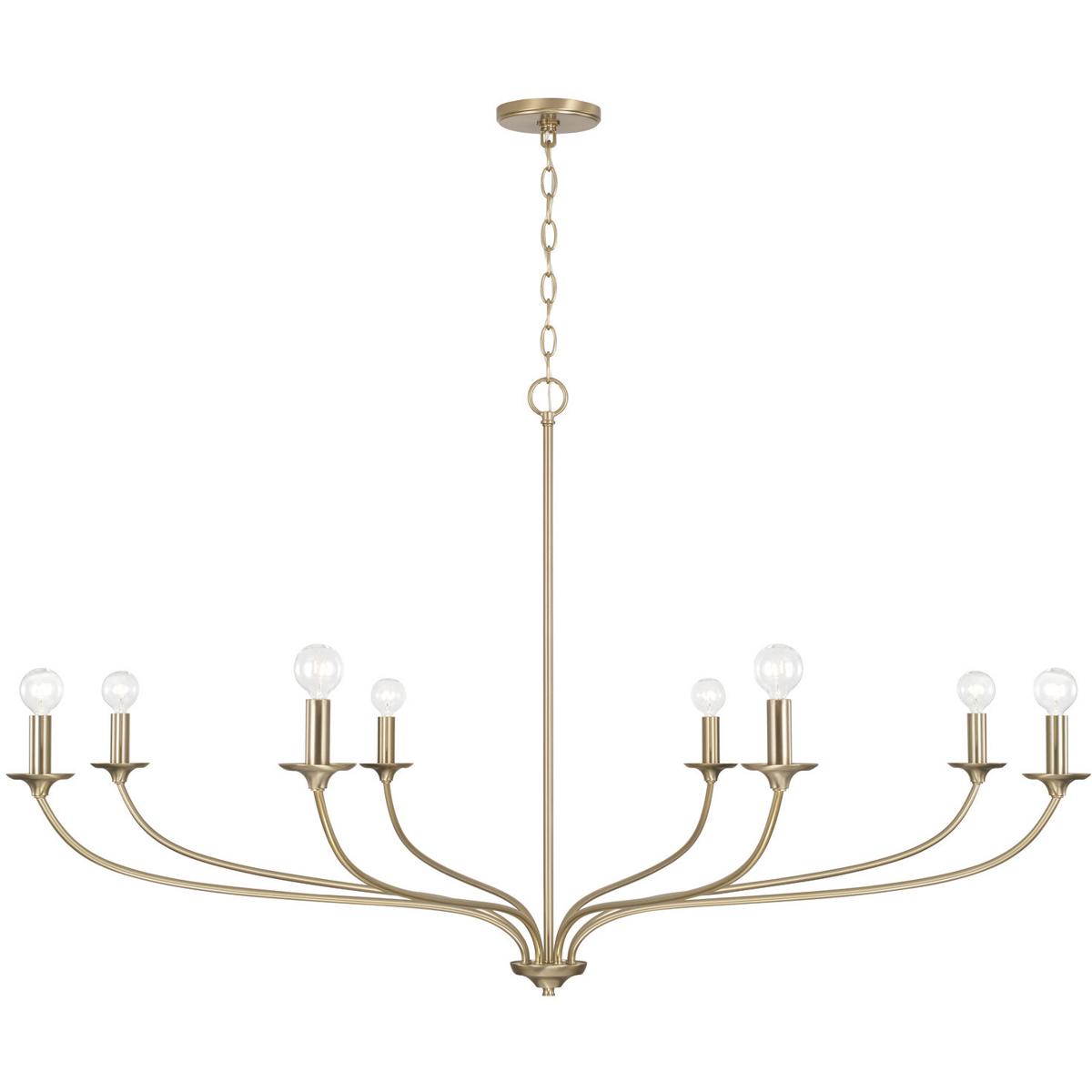 Capital Lighting 449981MA Dolan 8 Light 52 inch Matte Brass Chandelier Ceiling Light