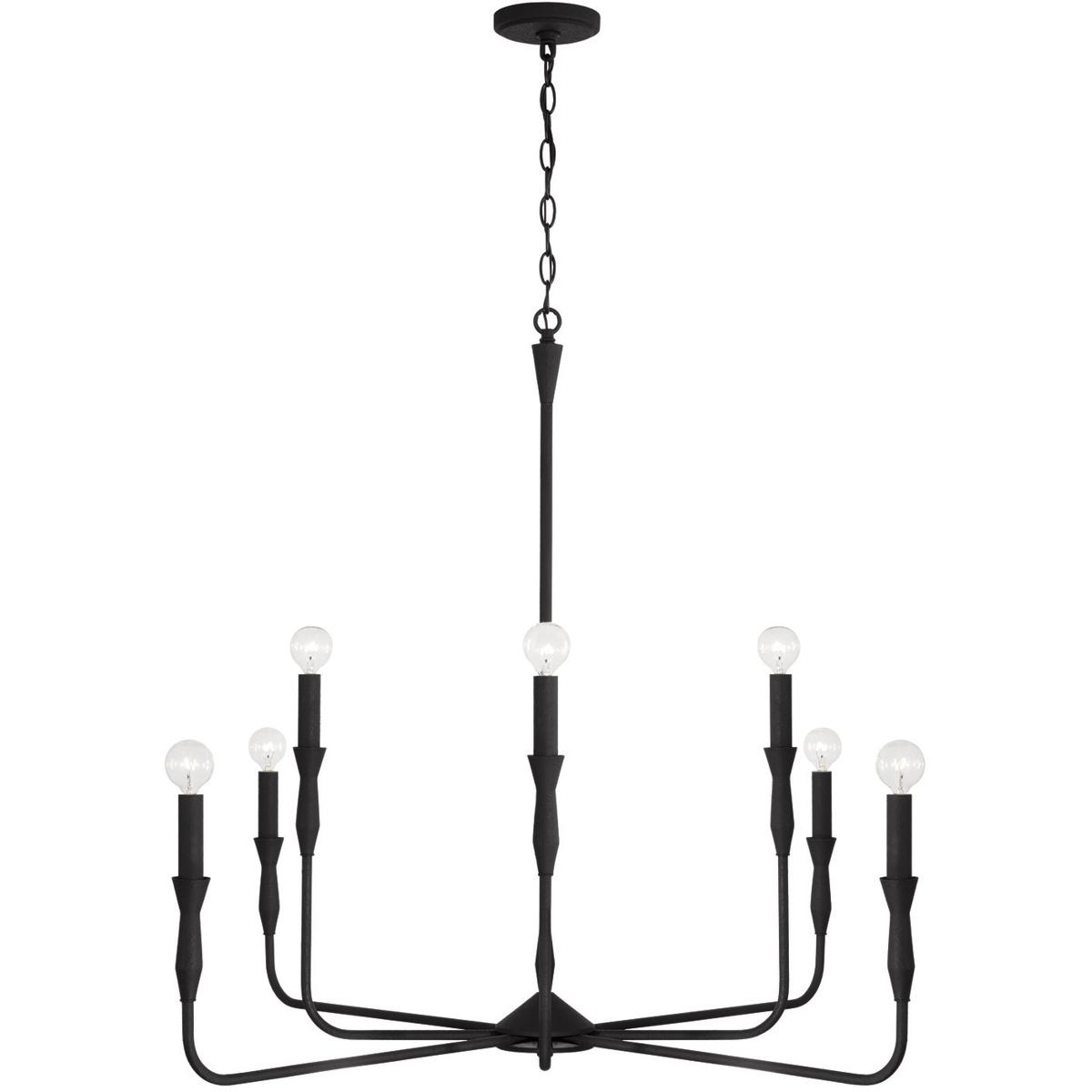 Capital Lighting 450381XK Paloma 8 Light 41 inch Textured Black Chandelier Ceiling Light