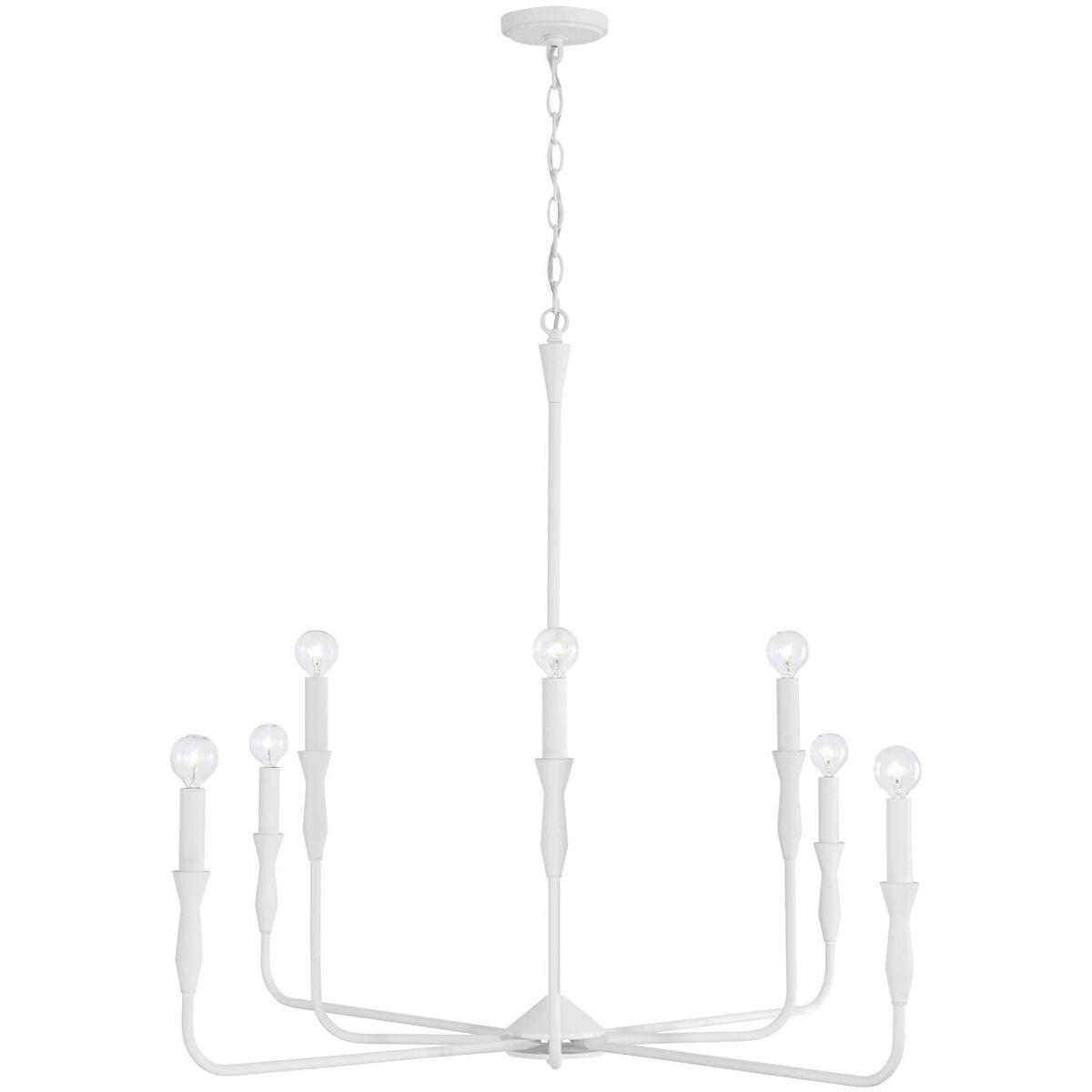 Capital Lighting 450381XW Paloma 8 Light 41 inch Textured White Chandelier Ceiling Light