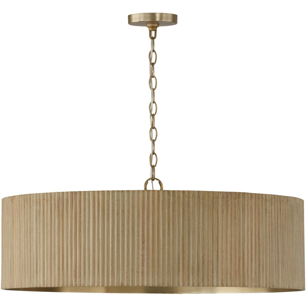 Lighting New York R-450741WS Capital Lighting Donovan 4 Light 30.75 inch White Wash and Matte Brass Chandelier Ceiling Light 450741WS - Open Box