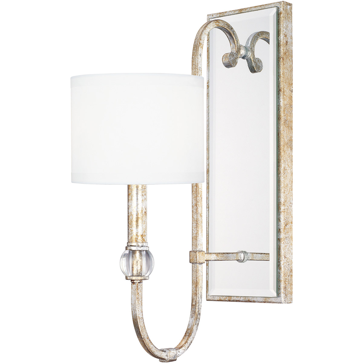 Lighting New York 613311SG-654 Capital Lighting Charleston 1 Light 6 inch Silver and Gold Leaf Sconce Wall Light 613311SG-654 - Open Box
