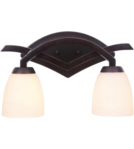 Craftmade 14016OBG2-WG Viewpoint 2 Light 16 inch Oiled Bronze Gilded Vanity Light Wall Light in White Frosted Glass, Jeremiah 14016OBG2-WG_300.jpg