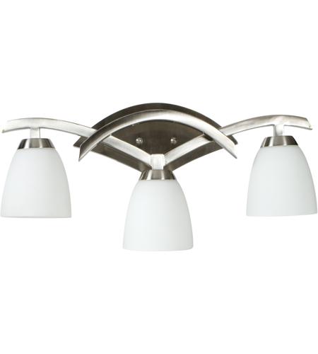 Craftmade 14024BNK3 Viewpoint 3 Light 24 inch Brushed Polished Nickel Vanity Light Wall Light in Cased Frost White Glass