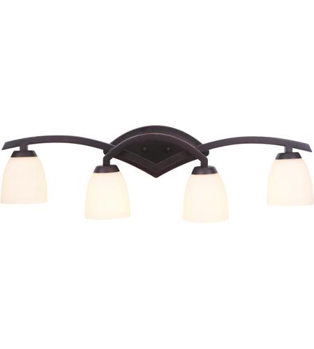 Craftmade 14035OBG4-WG Viewpoint 4 Light 35 inch Oiled Bronze Gilded Vanity Light Wall Light in White Frosted Glass, Jeremiah 14035OBG4-WG_1.jpg