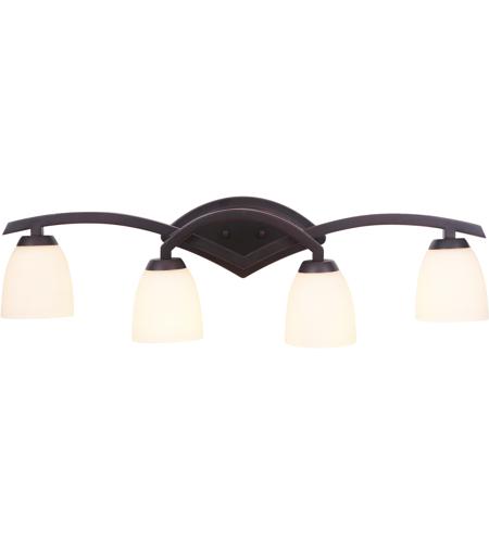 Craftmade 14035OBG4-WG Viewpoint 4 Light 35 inch Oiled Bronze Gilded Vanity Light Wall Light in White Frosted Glass, Jeremiah 14035OBG4-WG_300.jpg