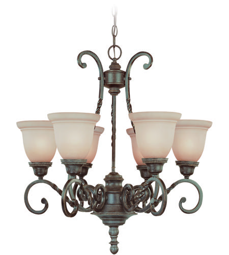Craftmade 22426-ET Sutherland 6 Light 28 inch English Toffee Chandelier Ceiling Light in Light Umber Etched