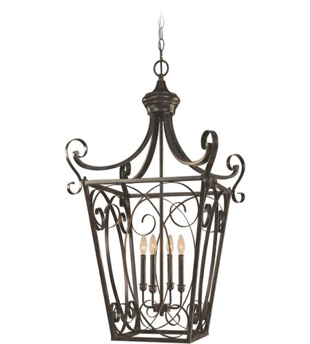 Craftmade 25124-ET Stanton 4 Light 19 inch English Toffee Foyer Light Ceiling Light, Cage