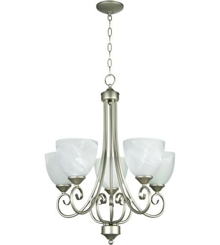 Craftmade 25325 Sn Raleigh 5 Light 24 Inch Satin Nickel Chandelier Ceiling Light In Faux Alabaster Glass