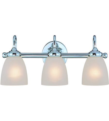 Craftmade 26103-CH Spencer 3 Light 20 inch Chrome Vanity Light Wall Light in Frosted photo