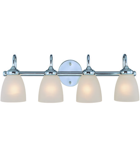 Craftmade 26104-CH Spencer 4 Light 28 inch Chrome Vanity Light Wall Light in Frosted