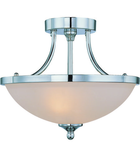 Craftmade 26122-CH Spencer 2 Light 14 inch Chrome Semi-Flushmount Ceiling Light in Frosted