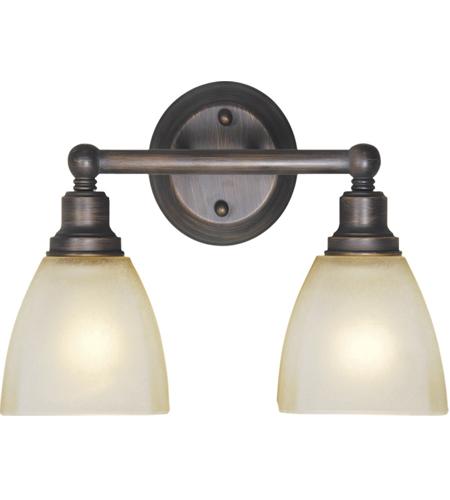 Craftmade Vanity Light with Tea-Stained Glass Shades Aged Bronze Finish 