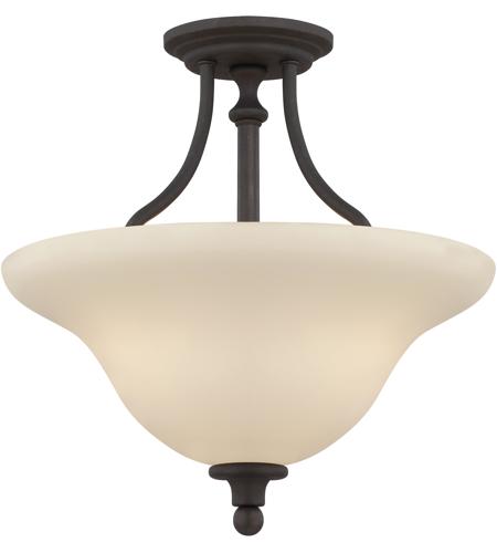 Craftmade 28553-GB Willow Park 3 Light 16 inch Gothic Bronze Semi-Flushmount Ceiling Light in Golden Bronze, Convertible to Pendant