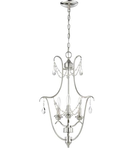 Lilith 3 Light 18 Inch Polished Nickel Foyer Light Ceiling Light Jeremiah