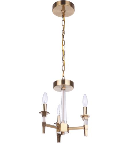 Craftmade 53253-SB Tarryn 3 Light 11 inch Satin Brass Convertible Semi Flush Ceiling Light