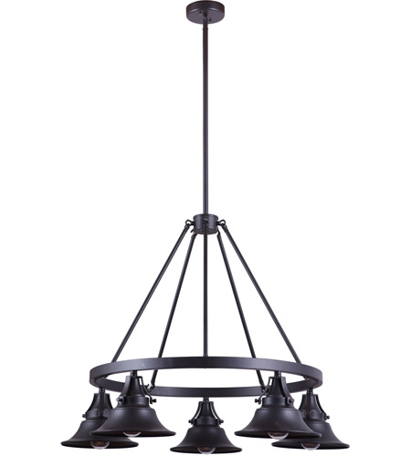 Craftmade 54025-OBG Union 5 Light 35 inch Oiled Bronze Gilded Outdoor Chandelier