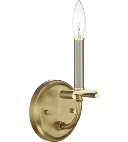Craftmade 54861-BNKSB Stanza 1 Light 5 inch Brushed Polished Nickel / Satin Brass Wall Sconce Wall Light