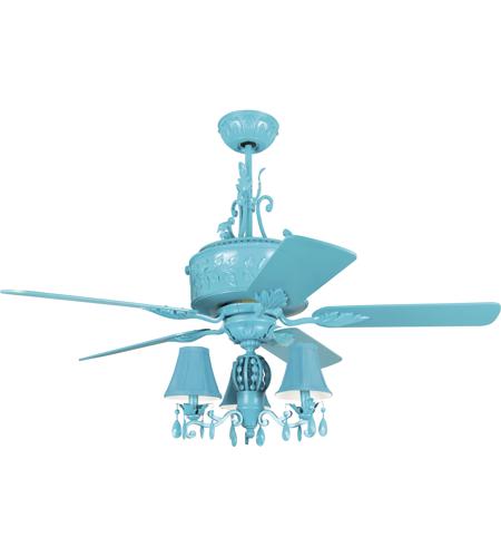 Craftmade Ant54tq5wcr Antoinette 54 Inch Turquoise Ceiling Fan