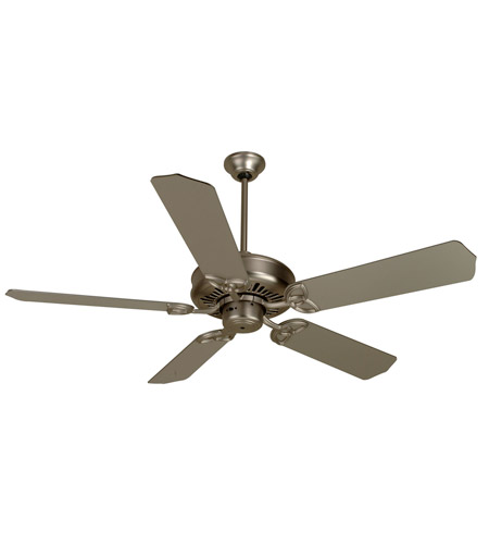 Craftmade K10016 American Tradition 52 Inch Brushed Satin Nickel With Brushed Nickel Blades Ceiling Fan With Blades Included In Light Kit Sold