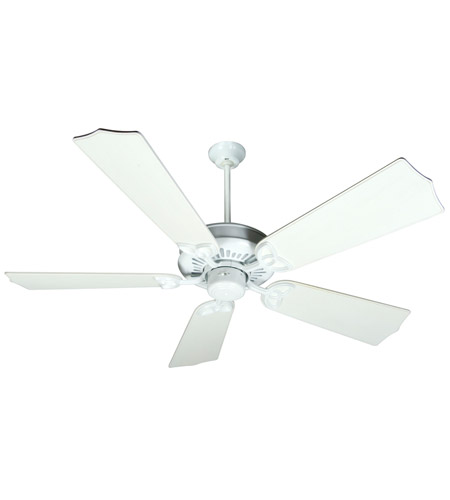 American Tradition 56 Inch White With Traditional Distressed White Blades Ceiling Fan Kit