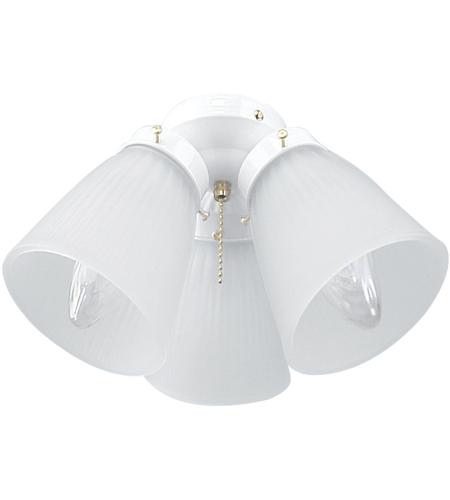 Craftmade ECK758WW Universal 3 Light Incandescent White Fan Light Kit, Bowl