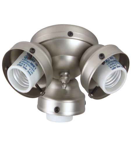 Craftmade F300-BNK-LED Universal LED Brushed Polished Nickel Fan Light Fitter, Shades Sold Separately