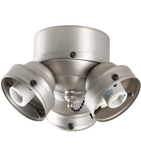 Craftmade F300L-BN Universal 3 Light Incandescent Brushed Satin Nickel Fan Light Fitter, Shades Sold Separately