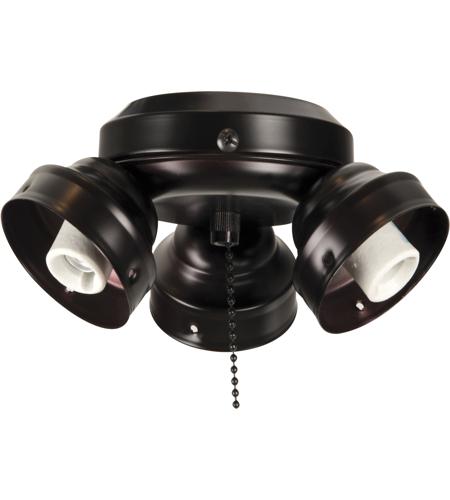 Craftmade F300L-OB Universal 3 Light Incandescent Oiled Bronze Fan Light Fitter, Shades Sold Separately
