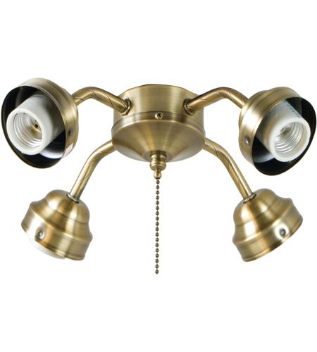 Craftmade F400-AB-LED Universal LED Antique Brass Fan Light Fitter, Shades Sold Separately