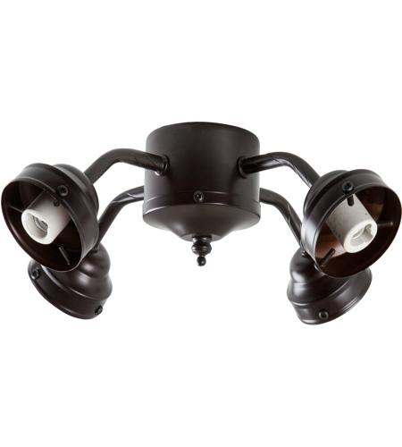 Craftmade F400L-OB Universal 4 Light Incandescent Oiled Bronze Fan Light Fitter, Shades Sold Separately