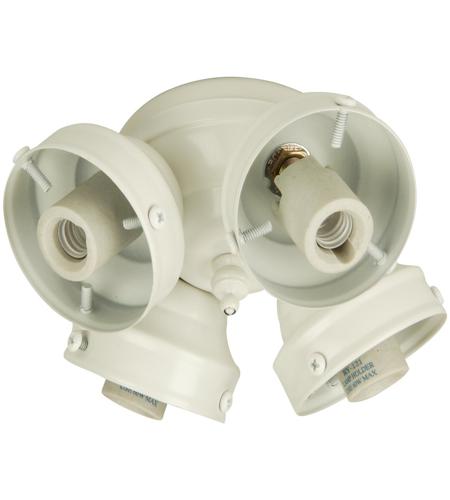 Craftmade F405L-W Universal 4 Light Incandescent White Fan Light Fitter, Shades Sold Separately