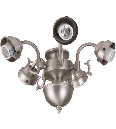 Craftmade F545-BN-LED Universal LED Brushed Satin Nickel Fan Light Fitter, Shades Sold Separately