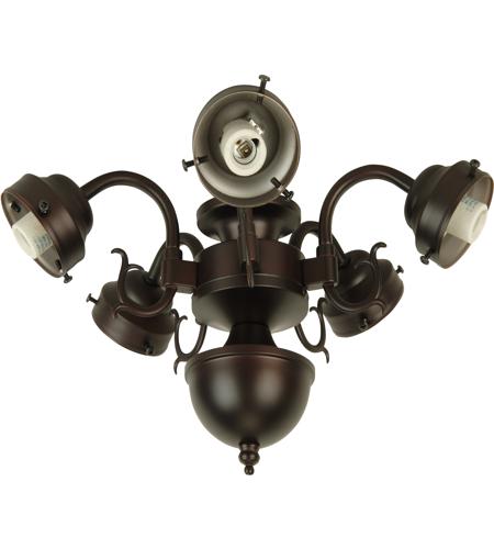 Craftmade F545-AG-LED Universal LED Aged Bronze Textured Fan Light Fitter, Shades Sold Separately