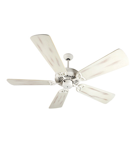 American Tradition 54 Inch Antique White With Antique White Distressed Blades Ceiling Fan Kit