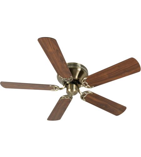 Pro Contemporary 52 Inch Antique Brass With Walnut Blades Flushmount Ceiling Fan Kit In Light Kit Sold Separately Plus Walnut