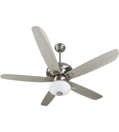 Zena 56 Inch Stainless Steel Ceiling Fan Kit In Opal Frost Glass