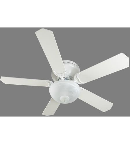 Craftmade K11165 Pro Contemporary 52 Inch White Flushmount Ceiling Fan Kit In Alabaster Glass Standard White Washed White