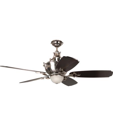 Craftmade K11266 Wellington Xl 56 inch Tarnished Silver with Walnut Blades Ceiling Fan Kit in LED