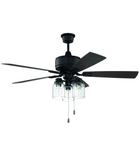 Craftmade Kte52fb5 Neighborhood Kate 52 Inch Flat Black With Black Walnut Grey Walnut Blades Ceiling Fan