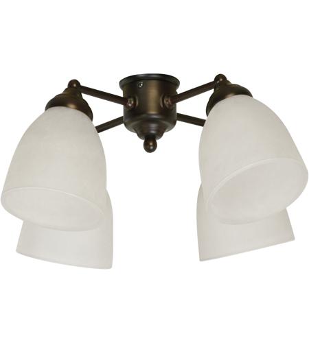 Craftmade LK400-OB-WG-LED Universal LED Oiled Bronze Fan Light Kit in White Frosted Glass, Bell