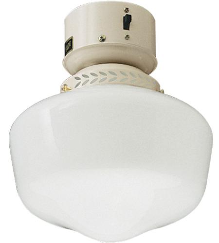 Craftmade OLK3-AW-LED Universal LED Antique White Outdoor Fan Bowl Light Kit, Schoolhouse