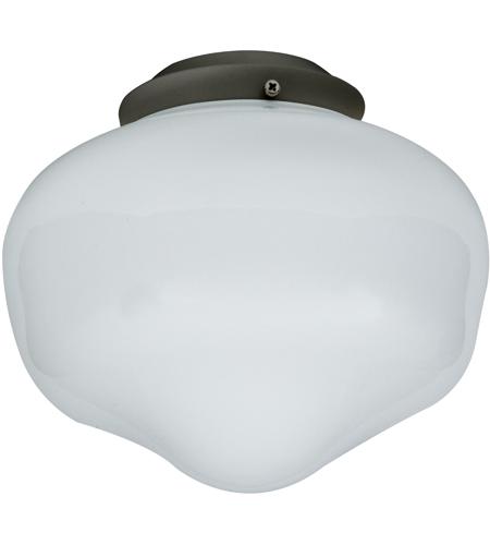 Craftmade OLK3-GV-LED Universal LED Cased White Outdoor Fan Bowl Light Kit in Galvanized, Schoolhouse