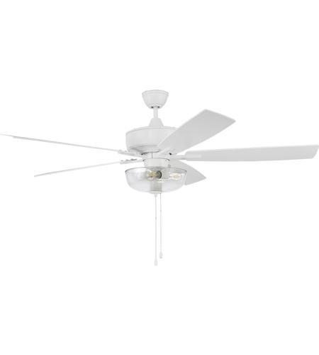 Craftmade S101W5-60WWOK Super Pro 101 60 inch White with White/Washed Oak Blades Contractor Ceiling Fan