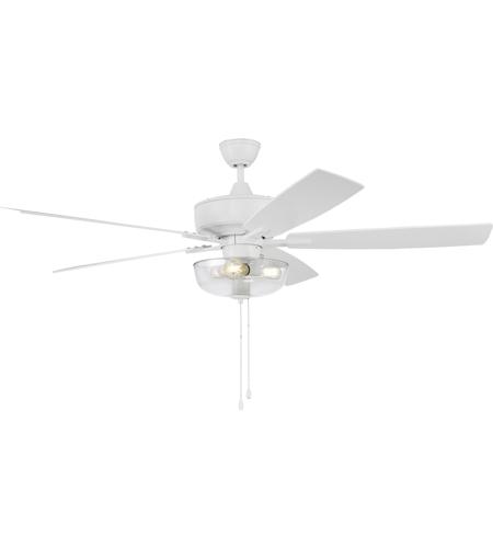 Craftmade S101W5-60WWOK Super Pro 101 60 inch White with White/Washed Oak Blades Contractor Ceiling Fan S101W5-60WWOK_100.jpg