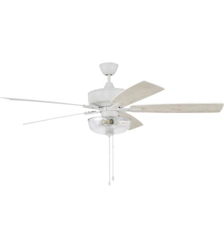 Craftmade S101W5-60WWOK Super Pro 101 60 inch White with White/Washed Oak Blades Contractor Ceiling Fan S101W5-60WWOK_200.jpg