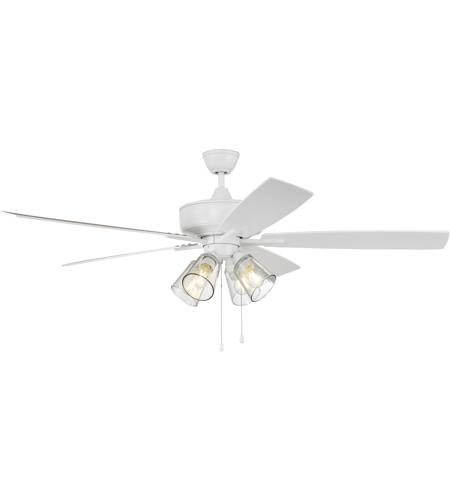 Craftmade S104W5-60WWOK Super Pro 104 60 inch White with White/Washed Oak Blades Contractor Ceiling Fan S104W5-60WWOK_100.jpg