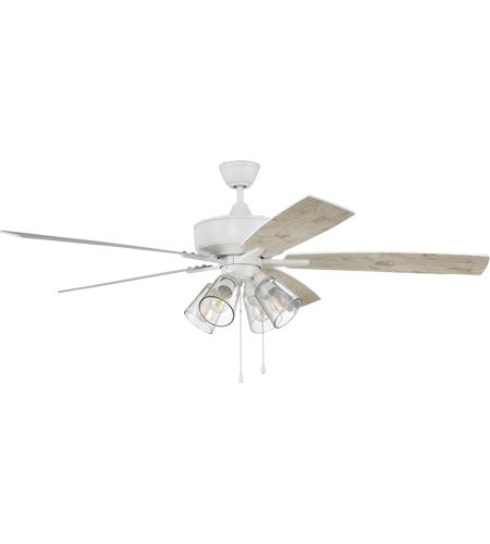 Craftmade S104W5-60WWOK Super Pro 104 60 inch White with White/Washed Oak Blades Contractor Ceiling Fan S104W5-60WWOK_200.jpg