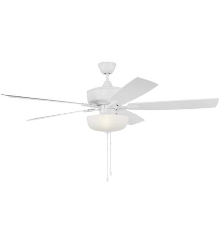 Craftmade S111W5-60WWOK Super Pro 111 60 inch White with White/Washed Oak Blades Contractor Ceiling Fan S111W5-60WWOK_100.jpg