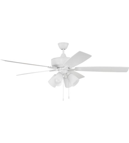 Craftmade S114W5-60WWOK Super Pro 114 60 inch White with White/Washed Oak Blades Contractor Ceiling Fan